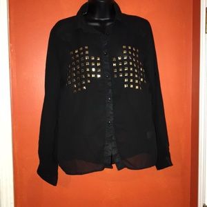 Black See through Blouse